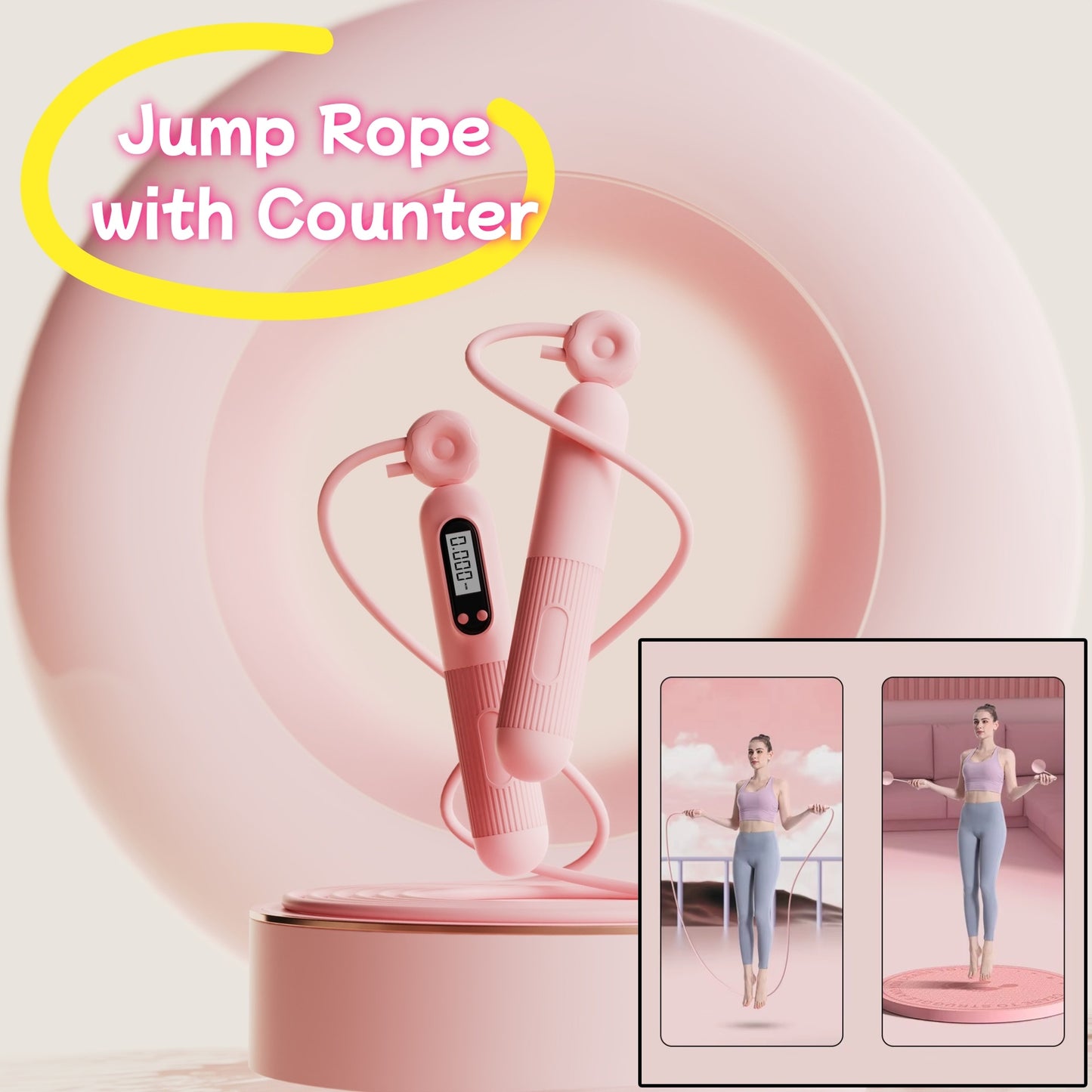 Smart Jump Rope with Calorie Counter – Adjustable Digital Skipping Rope for Fitness & Weight Loss