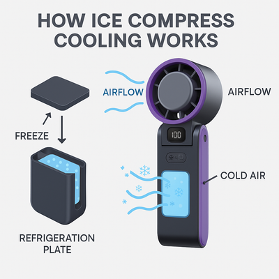 How Does Ice Compress Technology Work in Portable Fans?