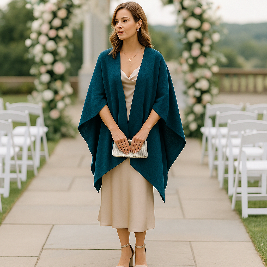 6 Effortless Ways to Style Your V-Neck Shawl Cape Jacket — From Everyday to Events.