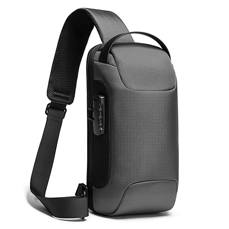 Unisex Anti-Theft Crossbody Chest Bag with USB Charging Port