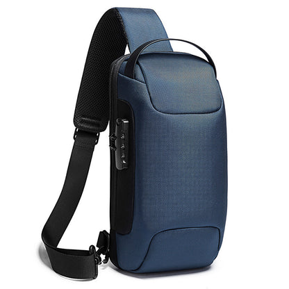 Unisex Anti-Theft Crossbody Chest Bag with USB Charging Port