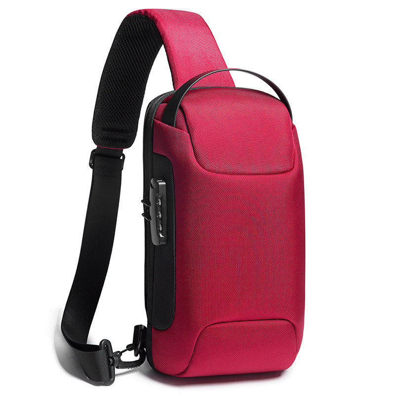 Unisex Anti-Theft Crossbody Chest Bag with USB Charging Port