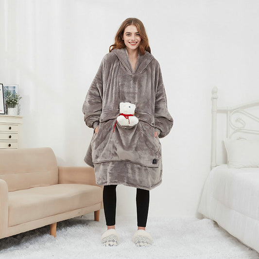Heated Wearable Blanket Hoodie