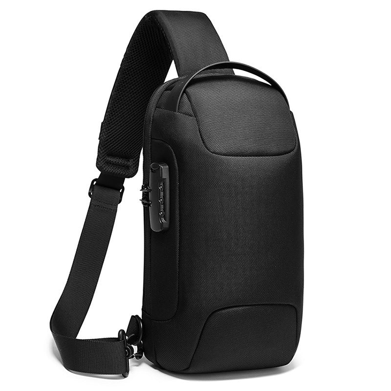 Unisex Anti-Theft Crossbody Chest Bag with USB Charging Port