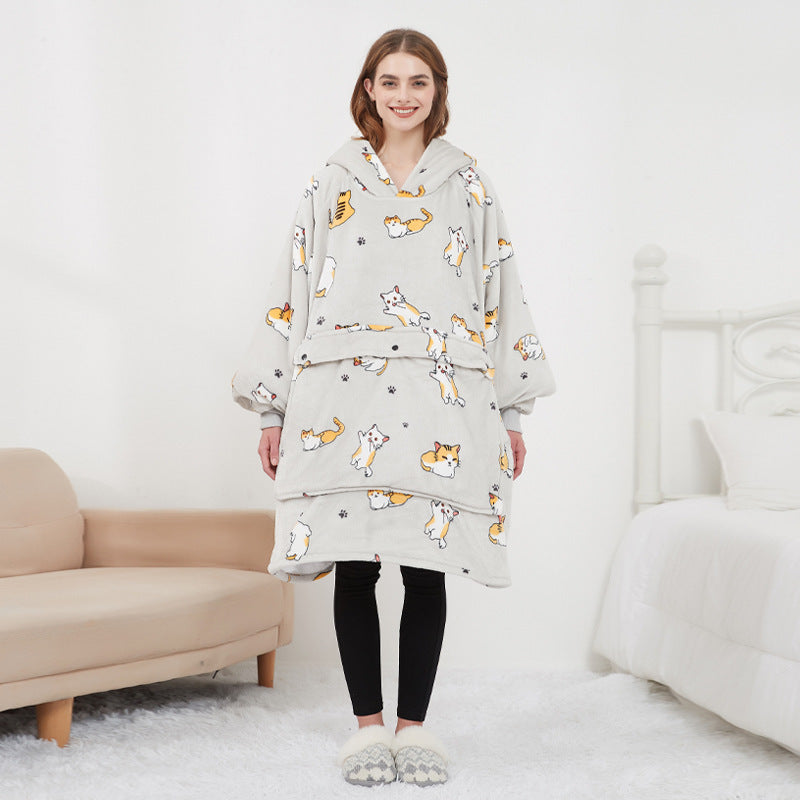 Heated Wearable Blanket Hoodie