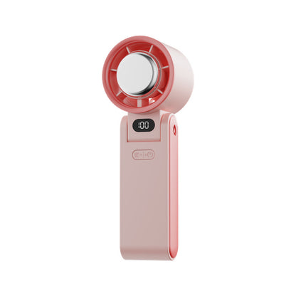Portable Folding Handheld Fan with Ice Compress & Digital Display