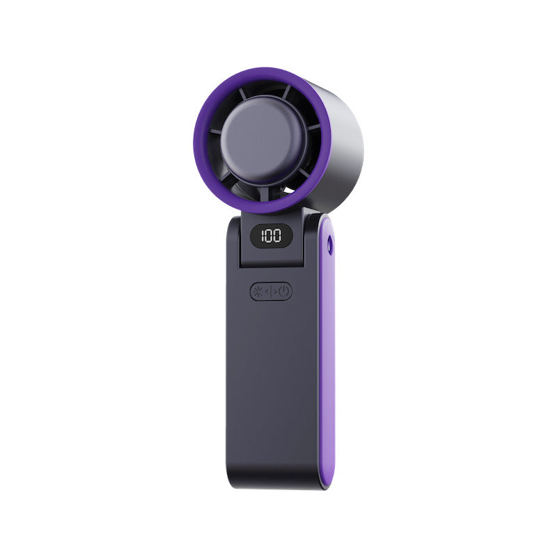 Portable Folding Handheld Fan with Ice Compress & Digital Display