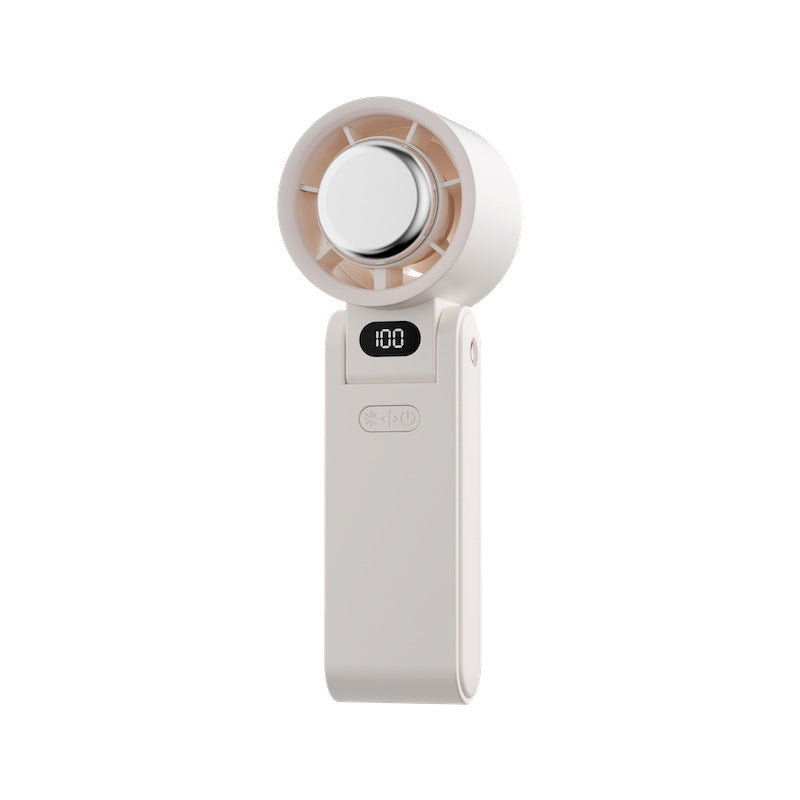 Portable Folding Handheld Fan with Ice Compress & Digital Display