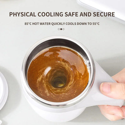 Automatic Self-Stirring Mug – Rechargeable Magnetic Coffee Cup for Home & Travel