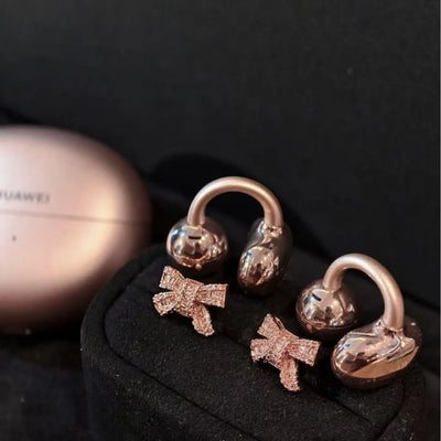 Diamond Bluetooth Ear Clip Earbuds with Charging Case