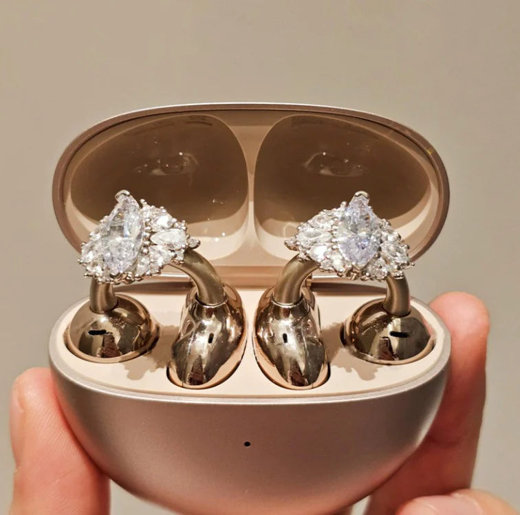 Diamond Bluetooth Ear Clip Earbuds