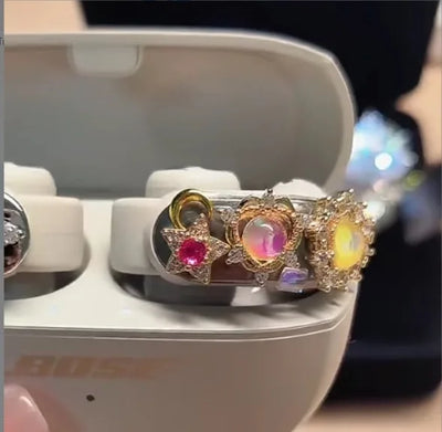 Diamond Bluetooth Ear Clip Earbuds with Charging Case