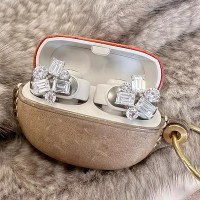Diamond Bluetooth Ear Clip Earbuds with Charging Case