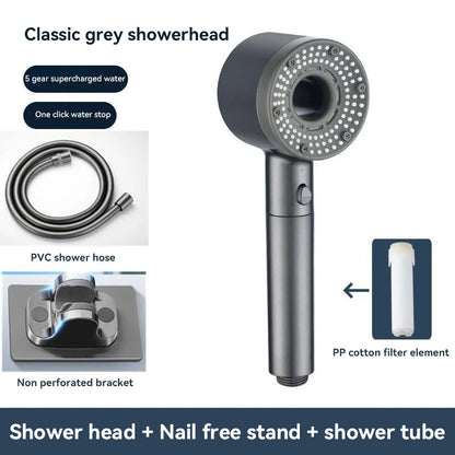 5-Mode High Pressure Shower Head with Filter